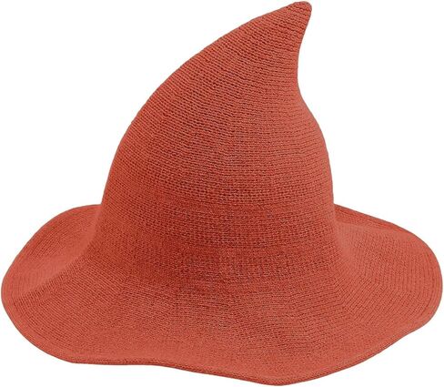 YouNuo Witch Hat for Women, Classic Halloween Knitted Wool Wizard Hat,Wide Brim Pointed Witches Cap for Party Cosplay Costume in Saudi Arabia