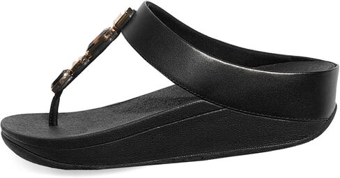 FITFLOP FINO's Fino Multi-Streen Leather Toe-Post Sandals Wedge in Kuwait