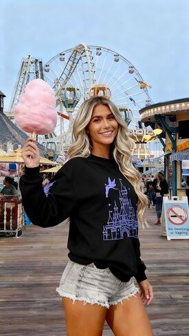 Magical Sweatshirts for Women Cute Graphic Magical Sweatshirt Family Vacation Shirt Casual Long Sleeve Tops in Saudi Arabia