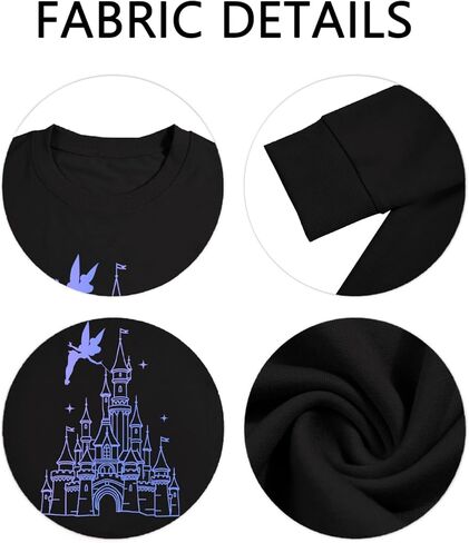Magical Sweatshirts for Women Cute Graphic Magical Sweatshirt Family Vacation Shirt Casual Long Sleeve Tops in Saudi Arabia