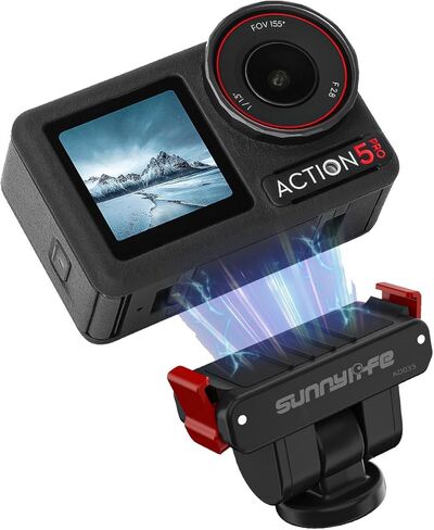 Action 5 Pro Magnetic Mount Adapter for DJI Osmo Action 5 Pro/Action 4/Action 3/ Action 2, Aluminum Alloy Quick Release Mount Accessories in Saudi Arabia