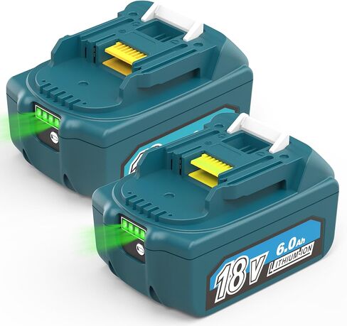 2 حزمة 5.0AH 18V بطارية وشاحن لـ Makita ، استبدال Makita 18V بطارية LI-ION BL1850B BL1830B BL1840B BL1860B BL1815B ، متوافقة in Saudi Arabia