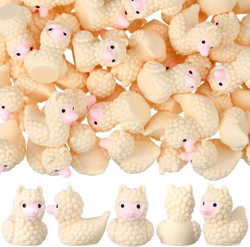 Geelin 50 Pcs Mini Resin Fox Ducks Bulk Cute Fox Duck Figurines Decorations for Micro Landscape Office Garden Desk Party Tabletop Decor in Saudi Arabia