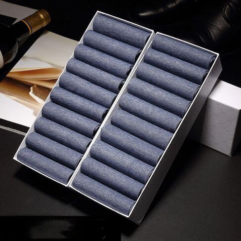 Men Stockings 10Pair Elastic Solid Color Ice Silk Mid Stocks Cool Summer Breathable Casual Socks(Light Blue) in Saudi Arabia
