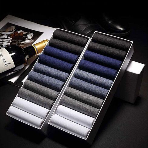 Men Stockings 10Pair Elastic Solid Color Ice Silk Mid Stocks Cool Summer Breathable Casual Socks(Light Blue) in Saudi Arabia