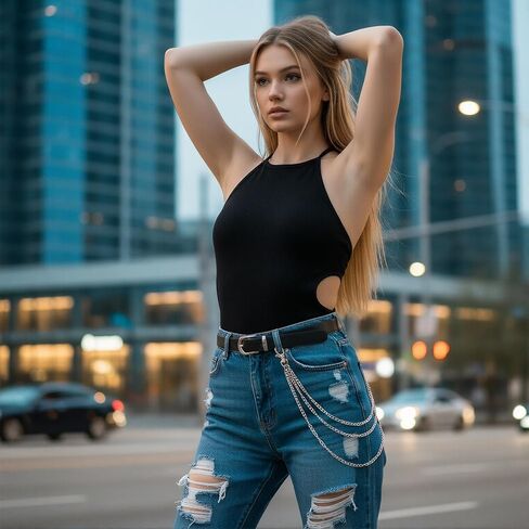 Punk Trousers Chain Gold Pants Chain Waist Chains Hip Hop Belt Chains, Rock Jean Pant Chainss, Goth Accessories for Women Men in Saudi Arabia