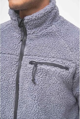 Brandit Men's Fleece Full Zip Jacket, Anthracite - S in Saudi Arabia