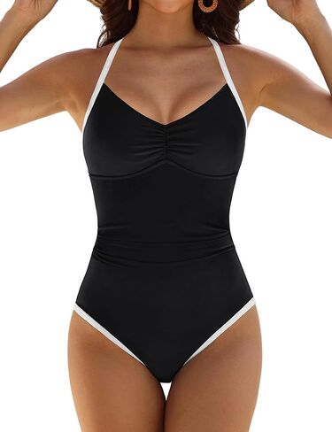 BMJL One Piece Swimsuits for Women Color Block Tummy Control Bathing Suit Slimming Fit Adjustable Swim Suits 2026 in Saudi Arabia