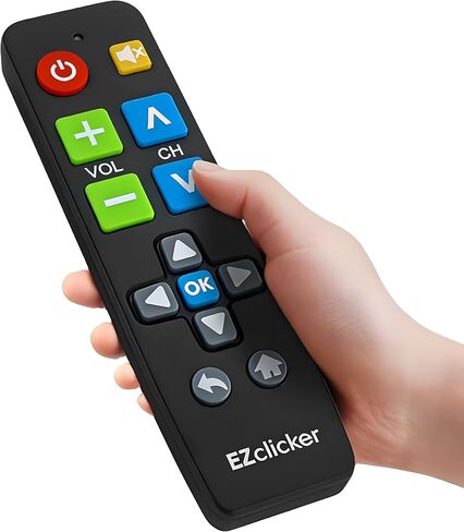 EZclicker TV Remote for Samsung TVs Only, Big Button, Easy to Use (Black) | Great for Seniors, Simplified (2xAAA Batteries Not Included) in Saudi Arabia