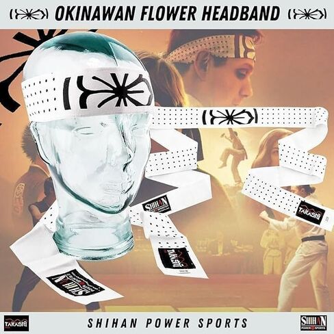 2 Pack Headband set EAGLE FANGS & MR MIYAGI OKINAWAN FLOWER 200cm Hachimaki Japanese Headband - Fancy Dress Party Halloween in Saudi Arabia