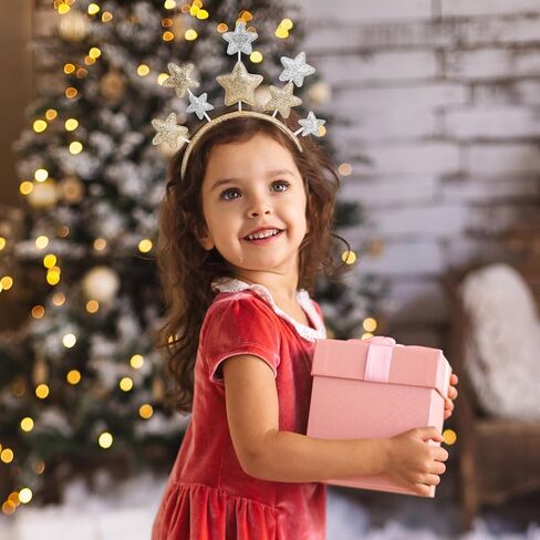 Glitter Star Headband Christmas Hair Bands for Birthday Party Holiday Festival Star Headband Hair Accessories for Women Adults Decor in Saudi Arabia