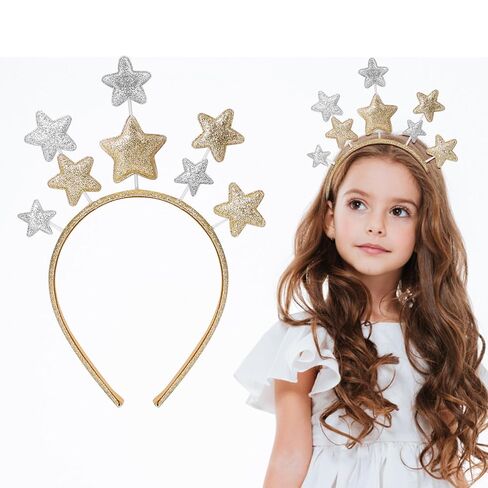 Glitter Star Headband Christmas Hair Bands for Birthday Party Holiday Festival Star Headband Hair Accessories for Women Adults Decor in Saudi Arabia