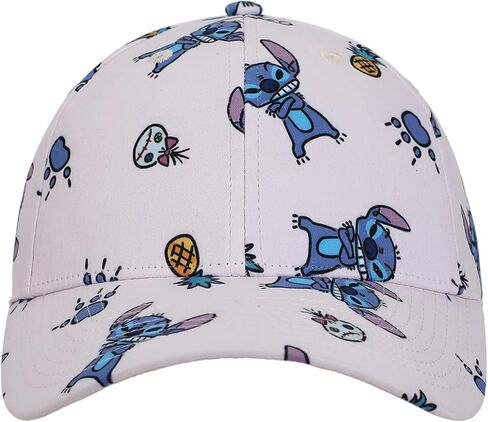 Disney Stitch Pineapples & Dolls All-Over Character Print Adult Pink Traditional Adjustable Hat in Saudi Arabia