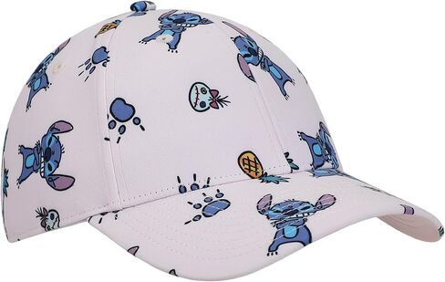 Disney Stitch Pineapples & Dolls All-Over Character Print Adult Pink Traditional Adjustable Hat in Saudi Arabia