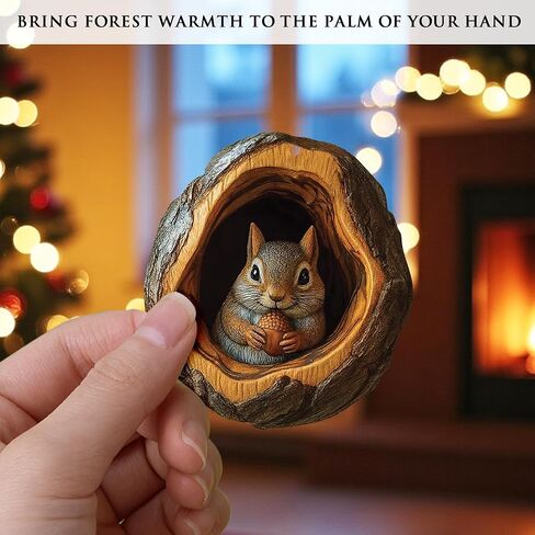Squirrel Ornament - Squirrel Gifts for Lovers, Women, Men - Cute Funny Animals Ornaments for Christmas Tree - Animals Squirrels Themed Gifts - 2D 3 Layers Ornament​ 2025 in Saudi Arabia