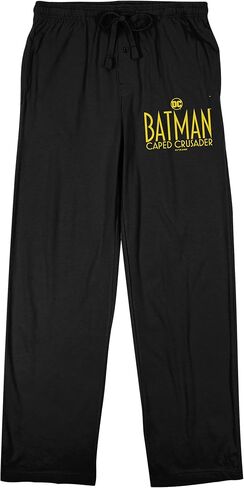 بنطال بيجامة نوم أسود للنساء من Bioworld Batman Caped Crusader Text in Kuwait