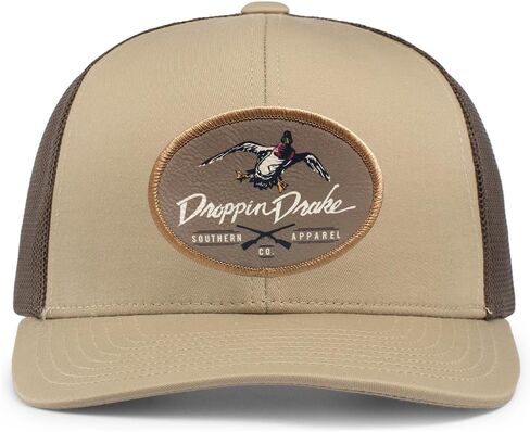 Mallard Duck and Gun X Oval Patch Snapback Mesh Trucker Hat in Kuwait