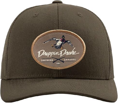 Mallard Duck and Gun X Oval Patch Snapback Mesh Trucker Hat in Kuwait