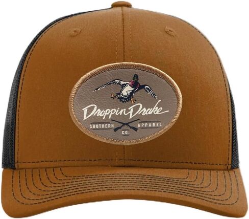 Mallard Duck and Gun X Oval Patch Snapback Mesh Trucker Hat in Kuwait