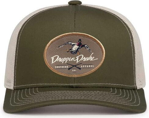 Mallard Duck and Gun X Oval Patch Snapback Mesh Trucker Hat in Kuwait