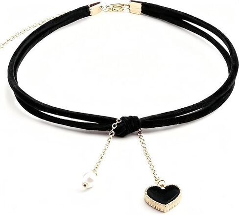 Choker Necklace for Women Black Choker Velvet Heart Necklaces Cross Gothic Chokers Punk Classic Rose Jewelry Christmas Accessories in Saudi Arabia