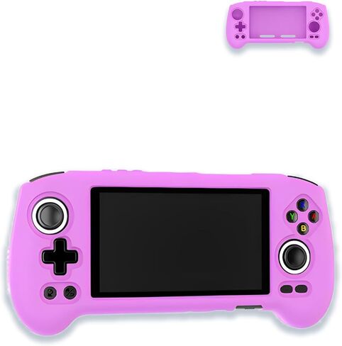Silicone Case for Anbernic RG556 Retro Video Handheld Game Console 5.48-inch,Full Body Soft Silicone Handheld Game Console Drop-Proof Protector Case with Shockproof,Non-Slip,Anti-Collision,Black in Saudi Arabia