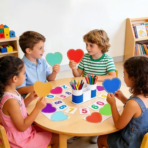 108 Pcs Heart Cutouts for Classroom 3.5 Inch Small Bulletin Board Heart Paper Board Decor for Office School DIY Craft in Saudi Arabia