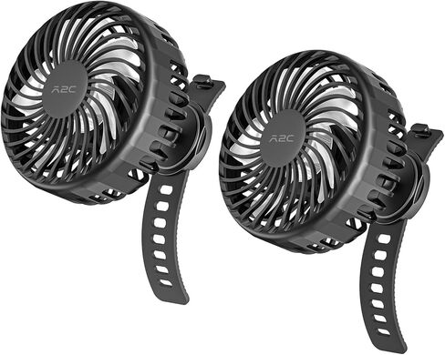 A2C Rechargeable Fan for Peloton Bike & Exercise Machine - Portable Fan with Adjustable Strap, 360° Rotation, Powerful 3 Speeds - Perfect for Spin Bike, Treadmill, Stroller, Golf Cart & More in Kuwait