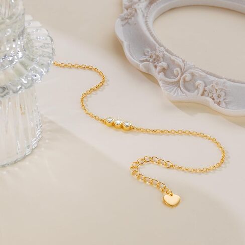Gold Bracelets for Women 14K Gold Bracelets for Women Chain Bracelet for Womens Sparkling and Affordable Luxury Minimalist Womens Cubic Zirconia Bracelet in Saudi Arabia