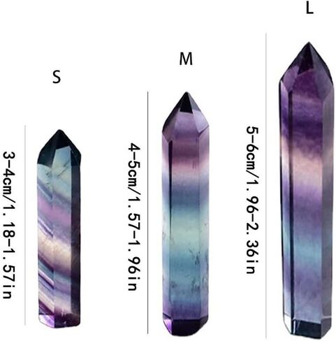 Colorful Fluorite Geometry Shape Rainbow Single-Pointed Crystal Hexagonal Single Pointed Natural Energy Stone Raw(S) in Saudi Arabia