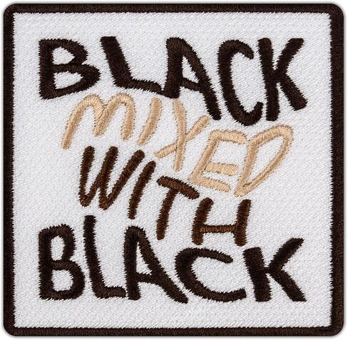 EMBROVERSE Black Mixed with Black Patch - BLM Support - Black History Proud - Embroidered Iron On Patches - Size: 3.5 x 3.5 inches in Saudi Arabia