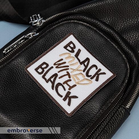 EMBROVERSE Black Mixed with Black Patch - BLM Support - Black History Proud - Embroidered Iron On Patches - Size: 3.5 x 3.5 inches in Saudi Arabia