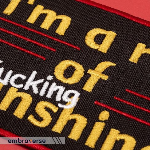 EMBROVERSE I’m a Ray of Fucking Sunshine Patch - Embroidered Funny Quotes - Iron On Patches - Size: 4 x 2.7 inches in Saudi Arabia
