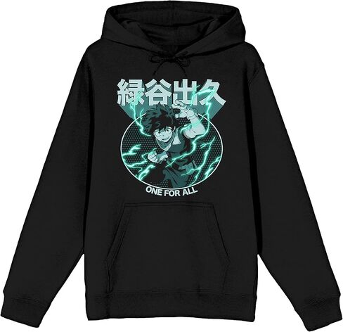 سترة بغطاء رأس سوداء للرجال من Bioworld My Hero Academia Izuku Midoriya One for All Quirk in Saudi Arabia