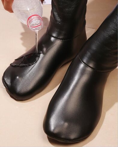 Waterproof Leather Socks for Men, Thermal Non-Slip Indoor Floor Socks with Fleece Lining in Saudi Arabia