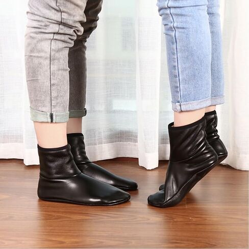 Waterproof Leather Socks for Men, Thermal Non-Slip Indoor Floor Socks with Fleece Lining in Saudi Arabia