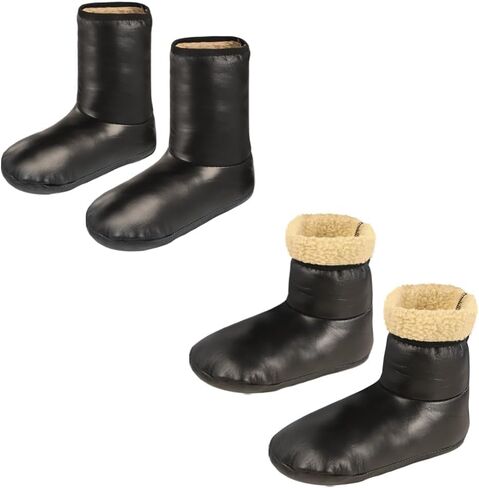 Waterproof Leather Socks for Men, Thermal Non-Slip Indoor Floor Socks with Fleece Lining in Saudi Arabia