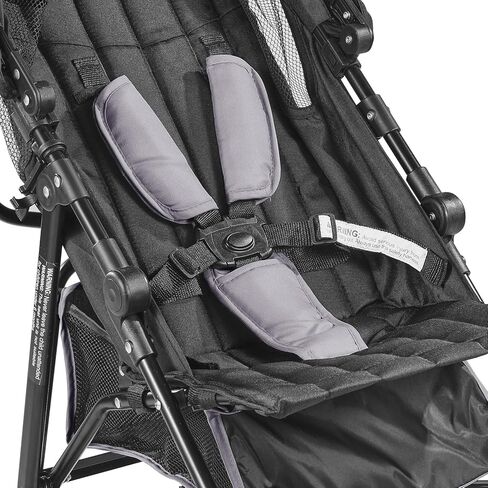 VEVOR Lightweight Stroller, Compact Easy Fold Multiposition Recline Canopy Backrest, Carbon Steel Frame, Large Storage Basket, Umbrella Toddler Baby Stroller for Travel and More, Black/Pink in Saudi Arabia