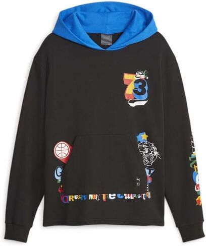 PUMA Mens Trash Talk Graphic Hoodie Casual Outerwear Casual - Black - Size M in Saudi Arabia