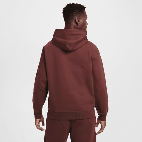 Nike Solo Swoosh Men's Fleece Pullover Hoodie (DX1355-231, Dark Pony/White) in Saudi Arabia