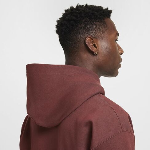 Nike Solo Swoosh Men's Fleece Pullover Hoodie (DX1355-231, Dark Pony/White) in Saudi Arabia