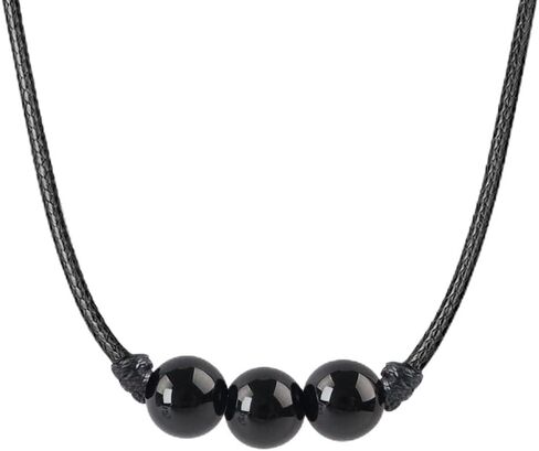 حبل قلادة من weryerker Lucky Beads مع حبل نايلون شمع قابل للتعديل، قلادة مطرزة بالكريستال للرجال والنساء in Kuwait