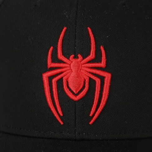 قبعة Spider-Man مطرزة بشعار ثلاثي الأبعاد أسود تقليدي قابل للتعديل in Kuwait