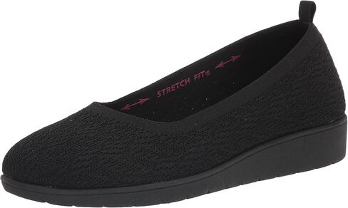 حذاء Cleo Flex للسيدات من Skechers - فليب سايد، أسود/أسود، 8.5 M in Kuwait