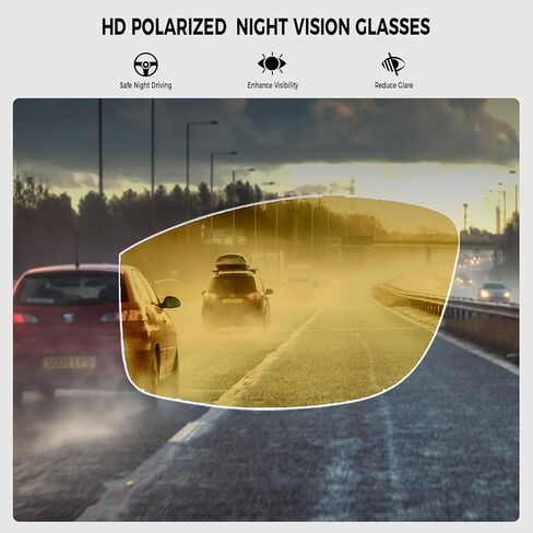Night Driving Glasses for Men Women Fit Over Sunglasses Anti Glare Polarized HD Night Vision Glasses in Saudi Arabia