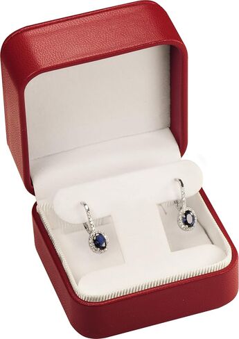 LAODA T Style Earring Gift Box for Hoops, Dangling and Leverback Earrings Luxury PU Leather Material Multiple Use Necklace Pendant Earring Storage Holder Box for Women for Men (1, Red) in Saudi Arabia