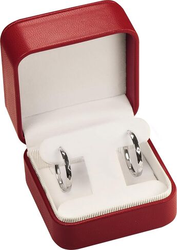 LAODA T Style Earring Gift Box for Hoops, Dangling and Leverback Earrings Luxury PU Leather Material Multiple Use Necklace Pendant Earring Storage Holder Box for Women for Men (1, Red) in Saudi Arabia