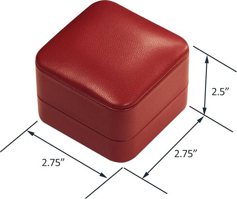 LAODA T Style Earring Gift Box for Hoops, Dangling and Leverback Earrings Luxury PU Leather Material Multiple Use Necklace Pendant Earring Storage Holder Box for Women for Men (1, Red) in Saudi Arabia