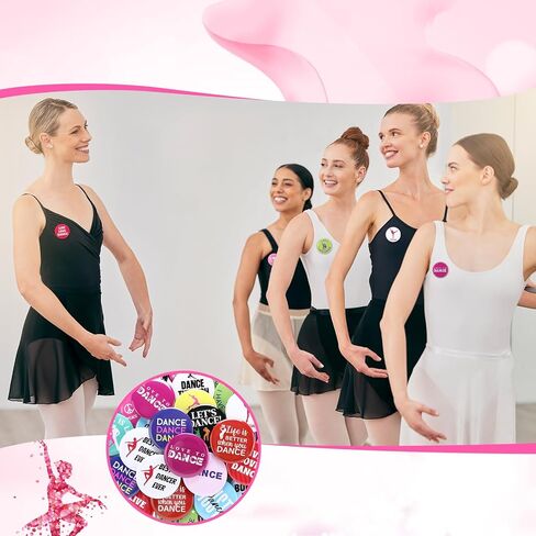 80 Pcs 1.5 Inches Dance Pins Dance Gift Include Tap Ballet Jazz Pin Back Button Bulk Badge for Party Favors in Saudi Arabia