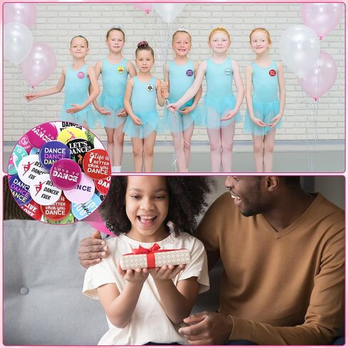 80 Pcs 1.5 Inches Dance Pins Dance Gift Include Tap Ballet Jazz Pin Back Button Bulk Badge for Party Favors in Saudi Arabia
